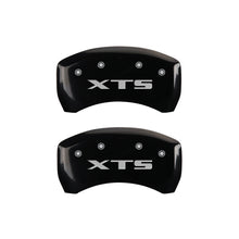 Cargar imagen en el visor de la galería, MGP 4 Caliper Covers Engraved Front Cadillac Engraved Rear XTS Black finish silver ch