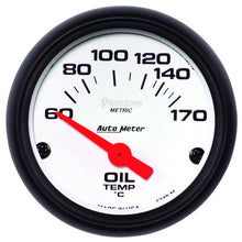 Carica l&#39;immagine nel visualizzatore di Gallery, Autometer Phantom 2-1/16in 60-170 Deg F Electronic Oil Temperature Gauge