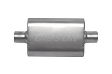 Laden Sie das Bild in den Galerie-Viewer, Gibson CFT Superflow Center/Center Oval Muffler - 4x9x18in/3in Inlet/3in Outlet - Stainless