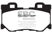 Laden Sie das Bild in den Galerie-Viewer, EBC 08-13 Infiniti FX50 5.0 Yellowstuff Rear Brake Pads