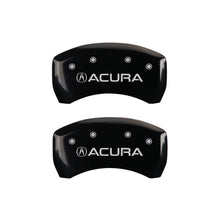 Charger l&#39;image dans la galerie, MGP 4 Caliper Covers Engraved Front &amp; Rear Acura Black finish silver ch