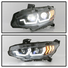 गैलरी व्यूवर में इमेज लोड करें, Spyder Honda Civic 16-18 2DR/4DR/Hatchback Headlight Black PRO-YD-HC16PL-SEQ-BK