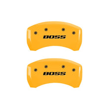 Charger l&#39;image dans la galerie, MGP Rear set 2 Caliper Covers Engraved Rear Boss Yellow finish black ch