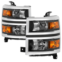 Load image into Gallery viewer, xTune 14-15 Chevy Silverado 1500 (New Body) OEM Style Headlights w/Trim - Blk (HD-JH-CS14-CC-BK)