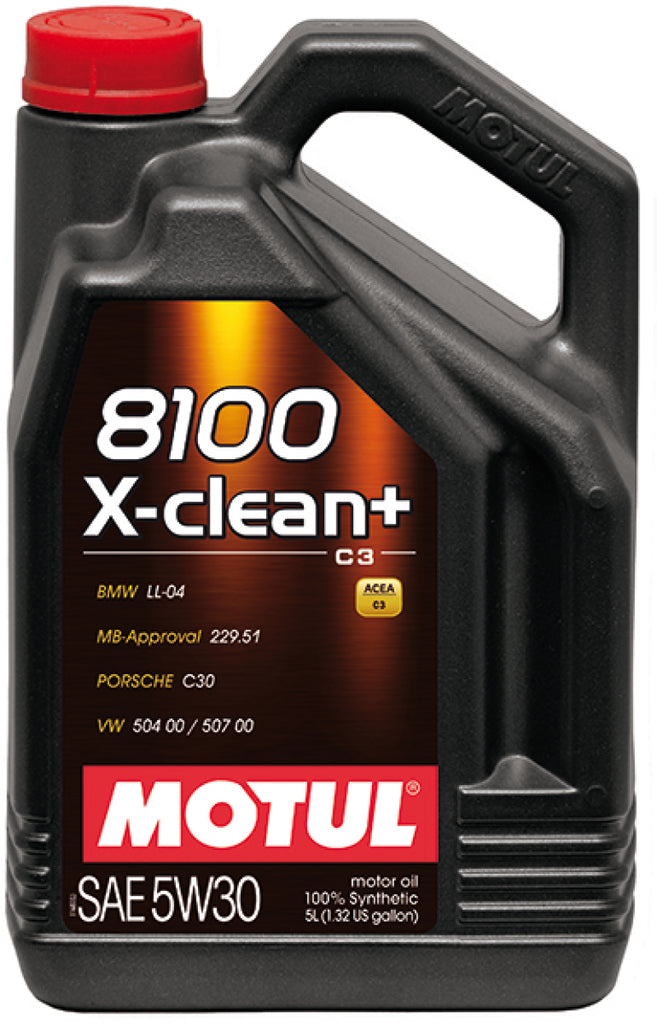 Motul 5L Synthetic Engine Oil 8100 5W30 X-CLEAN Plus - Case of 4