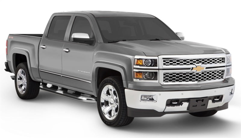 Bushwacker 15-18 Chevy Silverado 2500 HD Fleetside OE Style Flares - 4 pc - Silver Ice