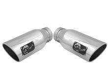 Cargar imagen en el visor de la galería, aFe MACH Force-XP 304 SS Single Wall Polished Exhaust Tip Pair 4in Inlet x 6in Outlet x 15in L