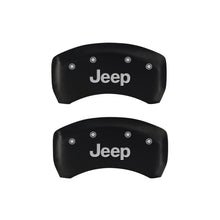 गैलरी व्यूवर में इमेज लोड करें, MGP 4 Caliper Covers Engraved Front &amp; Rear JEEP Red finish silver ch