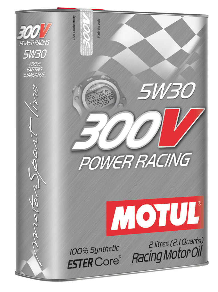 Motul 2L Synthetic-ester Racing Oil 300V POWER RACING 5W30 - Case of 10