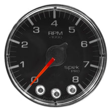 Charger l&#39;image dans la galerie, Autometer Spek-Pro Gauge Tach 2 1/16in 8K Rpm W/ Shift Light &amp; Peak Mem Blk/Chrm