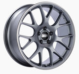 BBS CH-R 18x8.5 5x112 ET47 Satin Titanium Polished Rim Protector Wheel -82mm PFS/Clip Required