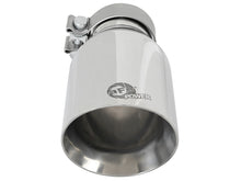 Cargar imagen en el visor de la galería, aFe MACH Force-Xp Univ 304 SS Double-Wall Clamp-On Exhaust Tip - Polished - 3in Inlet - 4.5in Outlet