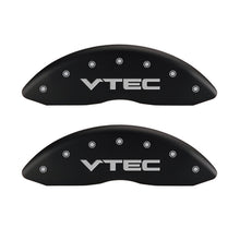 Cargar imagen en el visor de la galería, MGP 4 Caliper Covers Engraved Front &amp; Rear Vtech Red finish silver ch