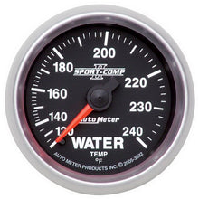 Laden Sie das Bild in den Galerie-Viewer, Autometer Sport-Comp II 52mm 120-240 F Mechanical Water Temperature Gauge