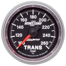 गैलरी व्यूवर में इमेज लोड करें, Autometer Sport-Comp II 52.4mm 100-260 Deg. F Transmission Temprature Gauge