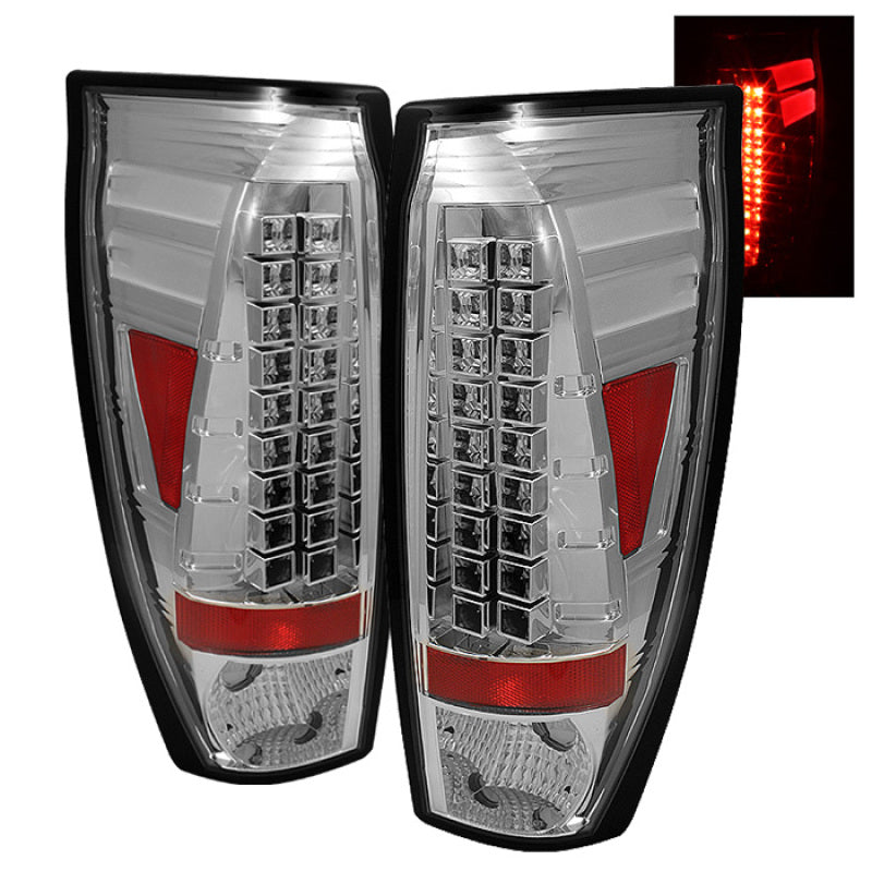 Spyder Chevy Avalanche 02-06 LED Tail Lights Chrome ALT-YD-CAV02-LED-C