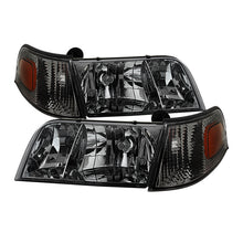 Carica l&#39;immagine nel visualizzatore di Gallery, Xtune Crown Victoria 98-11 Crystal Headlights w/ Corner Lights Set Smoked HD-JH-CRVI98-SET-SM