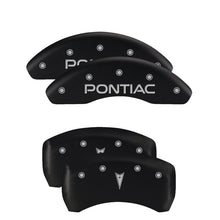 Charger l&#39;image dans la galerie, MGP Front set 2 Caliper Covers Engraved Front MGP Black finish silver ch