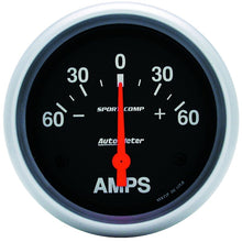 Carica l&#39;immagine nel visualizzatore di Gallery, Autometer 2-5/8in Electric 60-0-60 Amps Ammeter