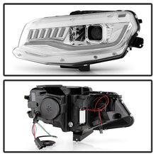 Load image into Gallery viewer, Spyder Chevy Camaro 16-18 Halogen Model Projector Headlights Chrome PRO-YD-CCAM16HALSI-SEQ-C