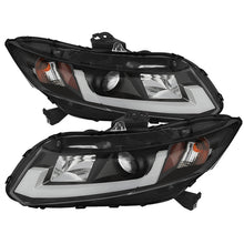 Cargar imagen en el visor de la galería, Spyder Honda Civic 2012-2014 Projector Headlights - Light Bar DRL Black PRO-YD-HC12-DRL-BK