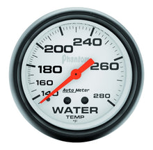 Charger l&#39;image dans la galerie, Autometer Phantom 66mm 140-280 Deg F Mechanical Water Temperature Gauge