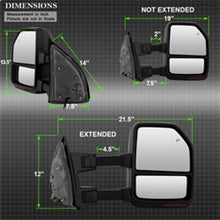 Charger l&#39;image dans la galerie, xTune 99-07 Ford SuperDuty Heated LED Telescoping Pwr Mirrors-Smk (Pair) (MIR-FDSD99S-G4-PW-RSM-SET)