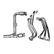 Charger l&#39;image dans la galerie, BBK 07-11 Jeep 3.8 V6 Long Tube Exhaust Headers And Y Pipe And Converters - 1-5/8 Silver Ceramic