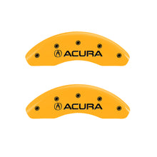 Carica l&#39;immagine nel visualizzatore di Gallery, MGP 4 Caliper Covers Engraved Front &amp; Rear Acura Yellow Finish Black Char 2001 Acura TL