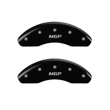 गैलरी व्यूवर में इमेज लोड करें, MGP 4 Caliper Covers Engraved Front &amp; Rear MGP Black Finish Silver Char 2014 Chevrolet Express 2500