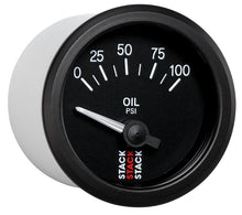 Charger l&#39;image dans la galerie, Autometer Stack Instruments 52mm 0-100 PSI 1/8in NPTF Electronic Oil Pressure Gauge - Black