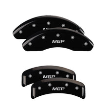 Laden Sie das Bild in den Galerie-Viewer, MGP 4 Caliper Covers Engraved Front &amp; Rear MGP Black finish silver ch