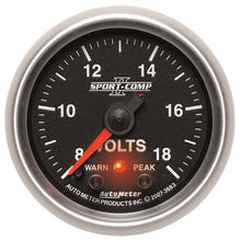 Laden Sie das Bild in den Galerie-Viewer, Autometer Sport-Comp II 2-1/16in Digital Voltometer Gauge - 18V