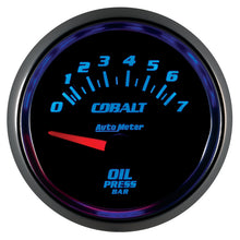 Laden Sie das Bild in den Galerie-Viewer, Autometer Cobalt 52mm 0-7 BAR Short Sweep Electric Oil Pressure Gauge