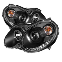 Load image into Gallery viewer, Spyder Mercedes Benz CLK 03-09 Projector Halogen Model- LED Halo DRL Blk PRO-YD-MBCLK03-DRL-BK