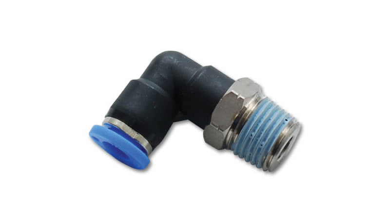 Vibrant Male Elbow Pneumatic Vacuum Fitting (3/8in NPT Thread) - for use with 3/8in OD tubing