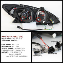 Load image into Gallery viewer, Spyder Toyota Camry 02-06 Projector Headlights DRL Chrome High H1 Low H1 PRO-YD-TCAM02-DRL-C