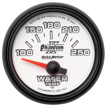 गैलरी व्यूवर में इमेज लोड करें, Autometer Phantom II 52.4mm SSE 100-250 Deg F Water Temperature Gauge