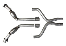 Charger l&#39;image dans la galerie, BBK 11-14 Mustang 3.7 V6 High Flow X Pipe With Catalytic Converters - 2-1/2