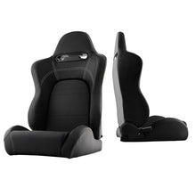 Charger l&#39;image dans la galerie, Xtune Evo9 Style Racing Seat Pu (Double Slider) Black/Black Passenger Side RST-EVO9-01-BK-PA