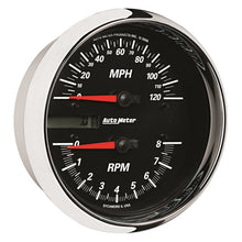 Charger l&#39;image dans la galerie, Autometer Pro-Cycle Gauge Tach/Speedo 4 1/2in 8K Rpm/120 Mph Black