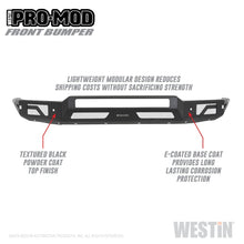 Carica l&#39;immagine nel visualizzatore di Gallery, Westin 15-19 Chevrolet Silverado 2500/3500 Pro-Mod Front Bumper - Textured Black