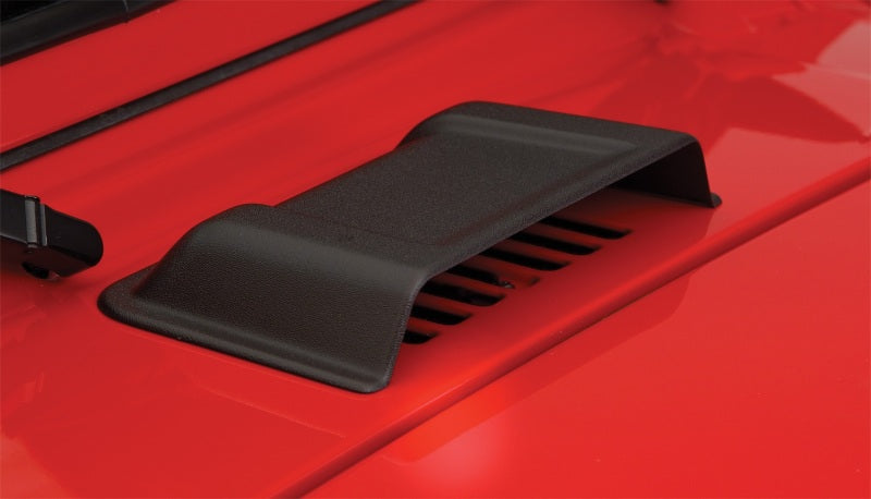 Bushwacker 98-18 Jeep Wrangler Trail Armor Hood Scoop (Textured Tpo) - Black