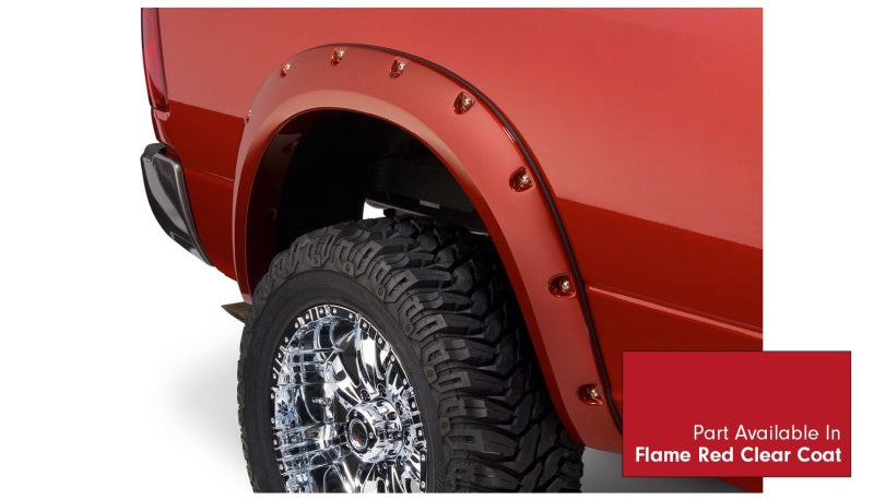 Bushwacker 16-18 Dodge Ram 2500 Fleetside Pocket Style Flares 4pc 76.3/98.3in Bed - Flame Red