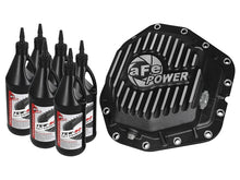 Carica l&#39;immagine nel visualizzatore di Gallery, aFe Power Rear Diff Cover Black w/Machined Fins 17-19 Ford 6.7L (td) Dana M300-14 (Dually) w/ Oil