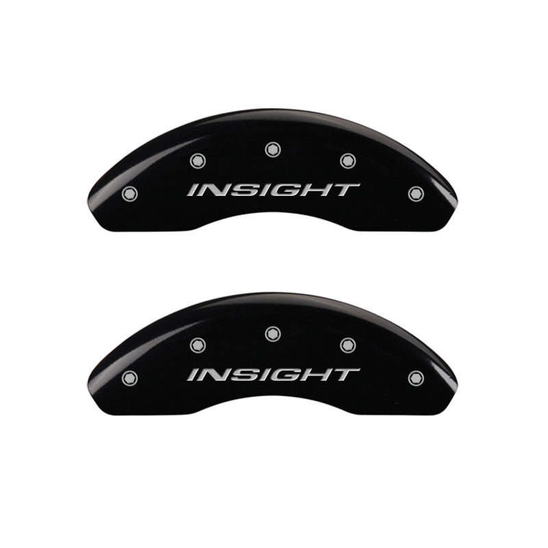 MGP Front set 2 Caliper Covers Engraved Front Insight Black finish silver ch