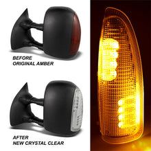 Load image into Gallery viewer, xTune Ford Superduty F250-F650 03-07 Amber LED Mirror Signal Lens - Clear ACC-LED-FDSD99-MR-C