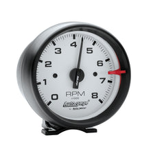 Carica l&#39;immagine nel visualizzatore di Gallery, Autometer Autogage 3-3/4in Black with White Face 8,000 RPM Pedestal Mount Tachometer