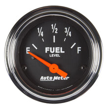 गैलरी व्यूवर में इमेज लोड करें, Autometer Traditional Chrome Gauge Fuel Level 2 1/16in 73e To 10f(Aftermarket Linear) Elec