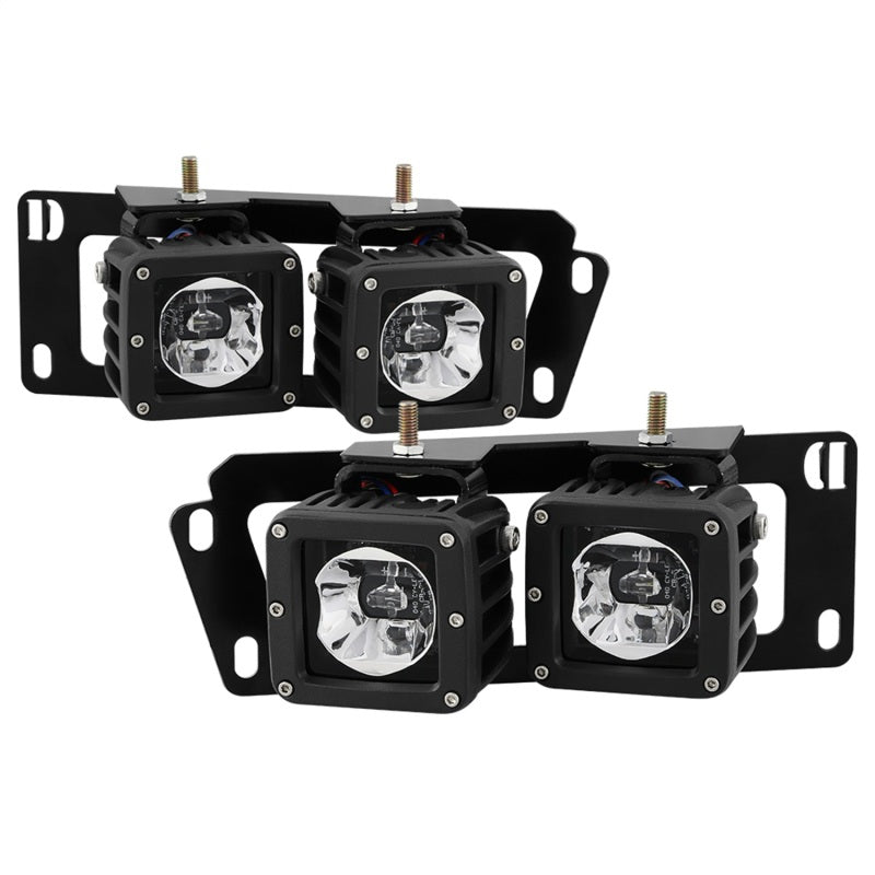 Spyder Dodge Ram 09-12 1500/10-18 2500 3500 Full LED Fog Lights w/ Bracket and Switch- Clear